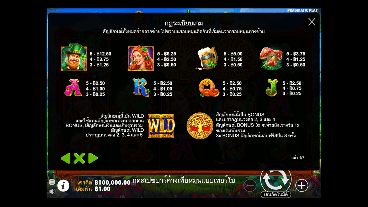 Paytable - Features